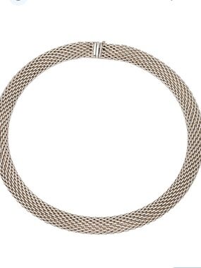 Tiffany & Co. Sterling Silver Somerset Mesh Choker Necklace - Silver